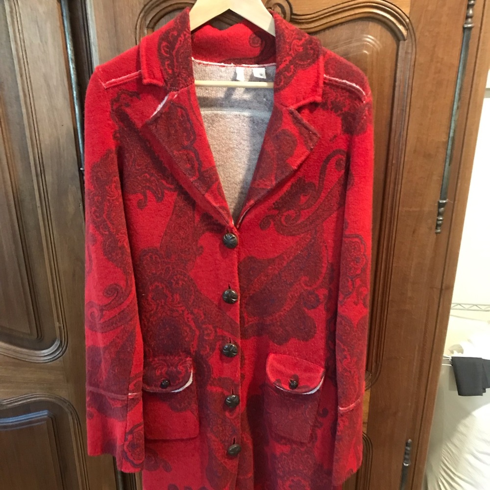 Anthropology Moth Sweater Jacket 100% wool